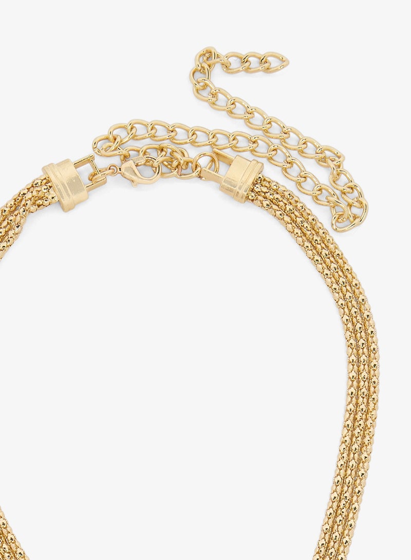 ايلا طقم مجوهرات ذهبي متدلي - Image 3