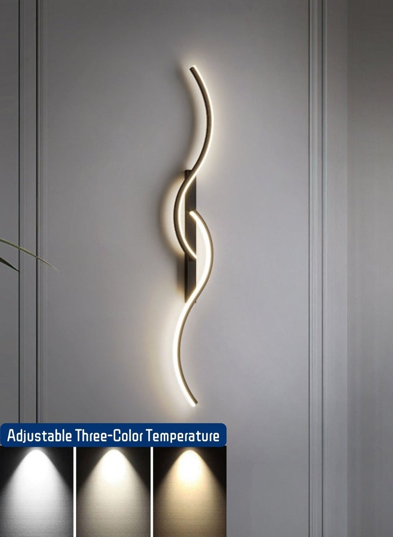 أضواء عصرية بسيطة وعصرية أضواء ديكور قابلة للتعديل بثلاث درجات حرارة أضواء حائط LED مناسبة لغرفة المعيشة، غرفة النوم، الممر، غرفة الملابس - Image 1