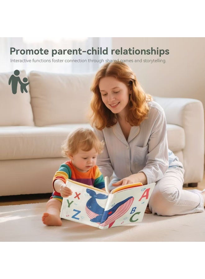 Baby Cloth Book – Tear-Resistant & Bite-Safe Cotton Canvas, Early Learning Toy for 6-12 Months, Soft Educational Infant Book - Image 3