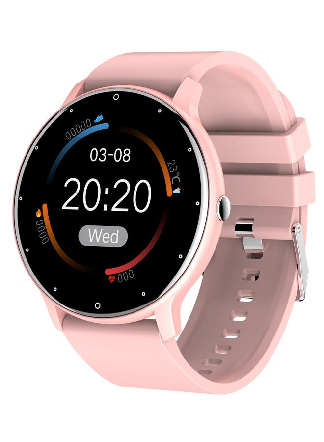 رولستيمي السيدات الذكية ووتش اليومية ممارسة للماء ووتش اللياقة البدنية المقتفي و معدل ضربات القلب النوم رصد 1.28 " كامل شاشة تعمل باللمس متوافق مع دائرة الرقابة الداخلية 9.0 / أندرويد أوس 5.0 ، رت-زل 02 برو الوردي - Image 1