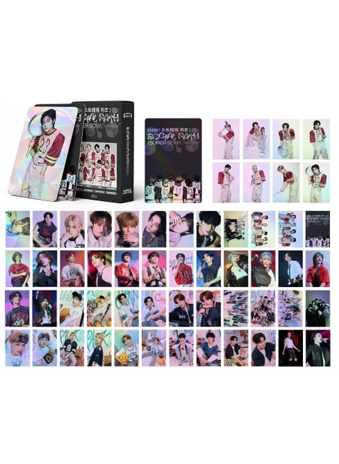 Integrate small card KPOP Korean Wave photo card 55 boxed DIY collection IVE flash card -SK Silver gray -Bowl