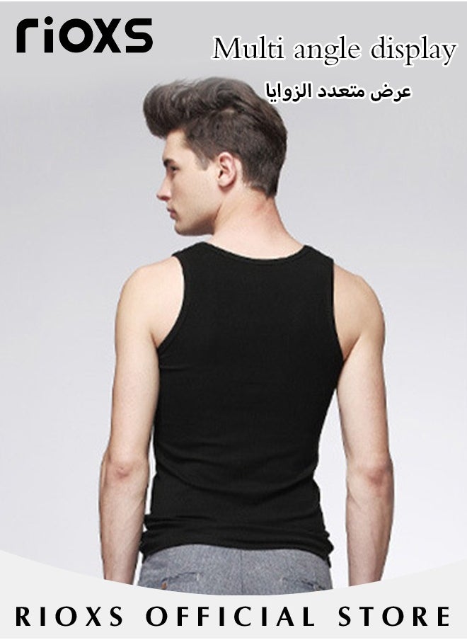 Men's 3 Pack Basic Workout Tank Top Set Athletic Muscle Tops Bodybuilding Quick Dry Sleeveless Vests