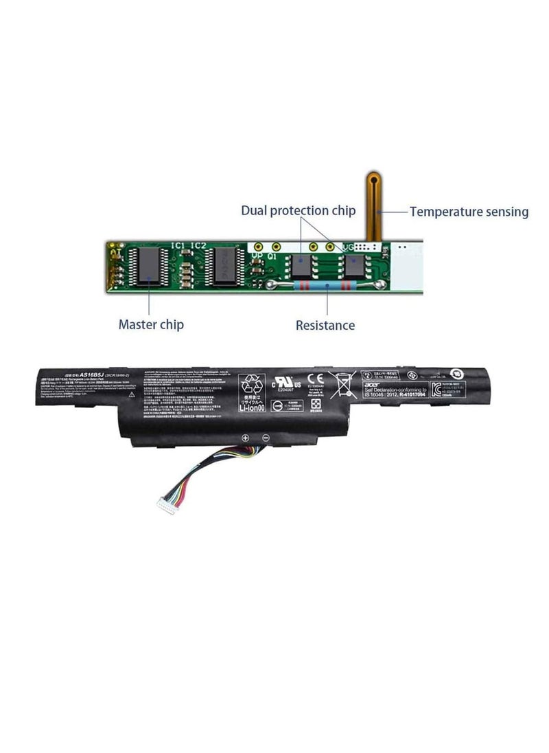 Generic - Compatible replace AS16B5J AS16B8J Battery for/ACCER'' Aspire 15.6" E5-575G E5-575G-53VG E5-575G-75MD E5-575-33BM E5-575G-57D4 E5-575G-5341 - Image 1