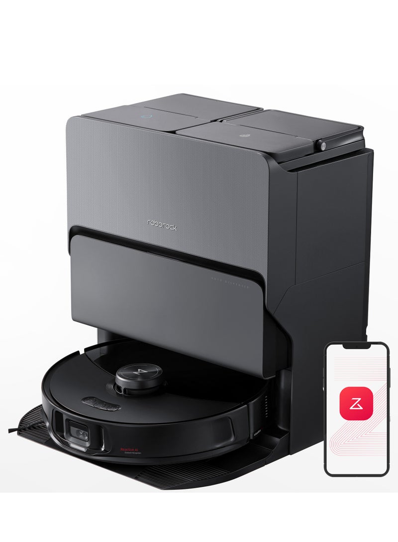 roborock S8 MaxV Ultra Robot Vacuum & Sonic Mop, 10000 Pa Suction, Corner to Edge Deep Cleaning, Hot Air Self-Drying, Auto Empty & Refill, Detergent Dispenser, Obstacle Avoidance,Black - Image 1