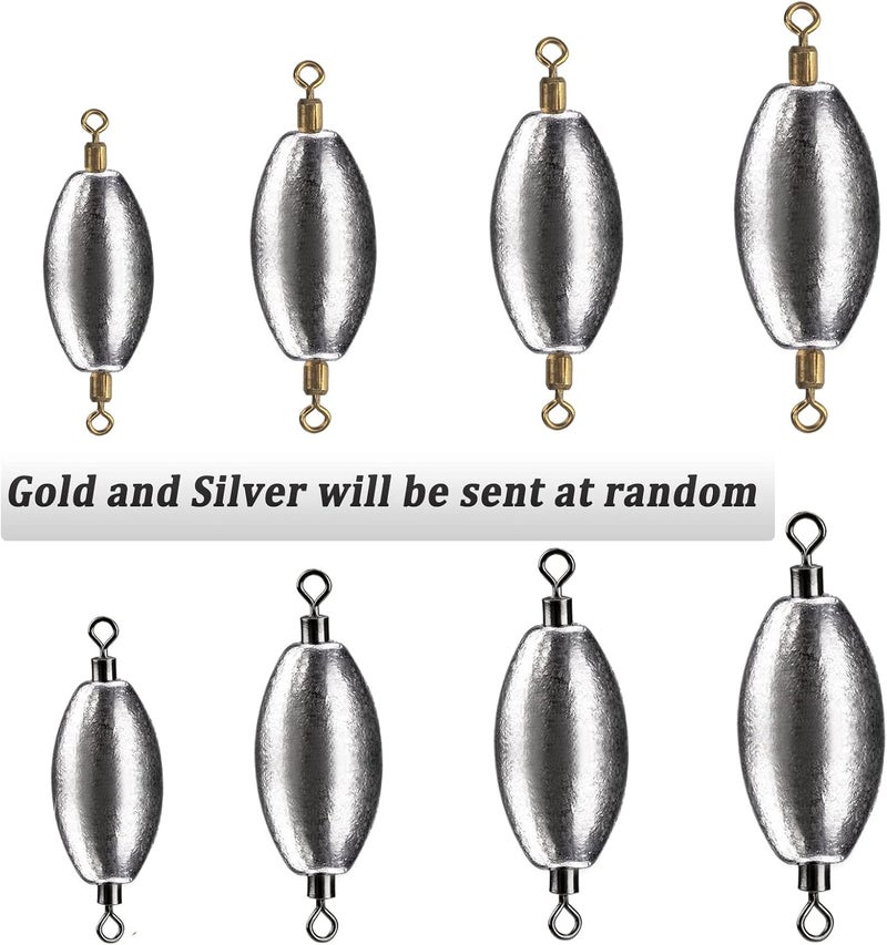 THKFISH Fishing Weights Inline Weights Trolling Sinkers Swivel Weights Quick Set Up Lead Fishing Sinker with Inner Swivel - Image 5