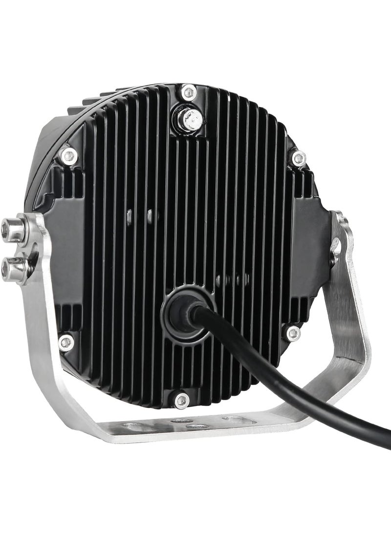 7-Inch 90W Amber Yellow LED Off-Road Light with DRL, 8000LM Waterproof Spot & Flood Combo Driving Work Light for Jeep, ATV, SUV, UTV, Trucks, Pickup, 4x4, F-150 – Pack of 2 - Image 4