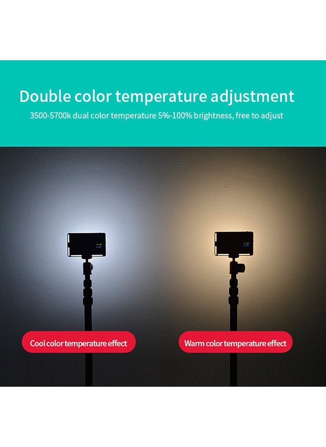 ANDOER Andoer Portable LED Video Light Panel Camera Fill Light Built-in 2800mAh Battery with OLED Screen 1/4 Inch Screw Hole 3500K-5700K Dimmable 96pcs LEDs for DSLR Cameras Smartphone Video Photo Shooting  - Image 4