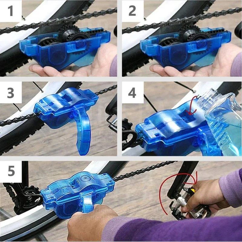 5 دي ام Bicycle Sprocket Protector Rust Remover Cleaning Brush Attachment Maintenance Set 4 Pieces