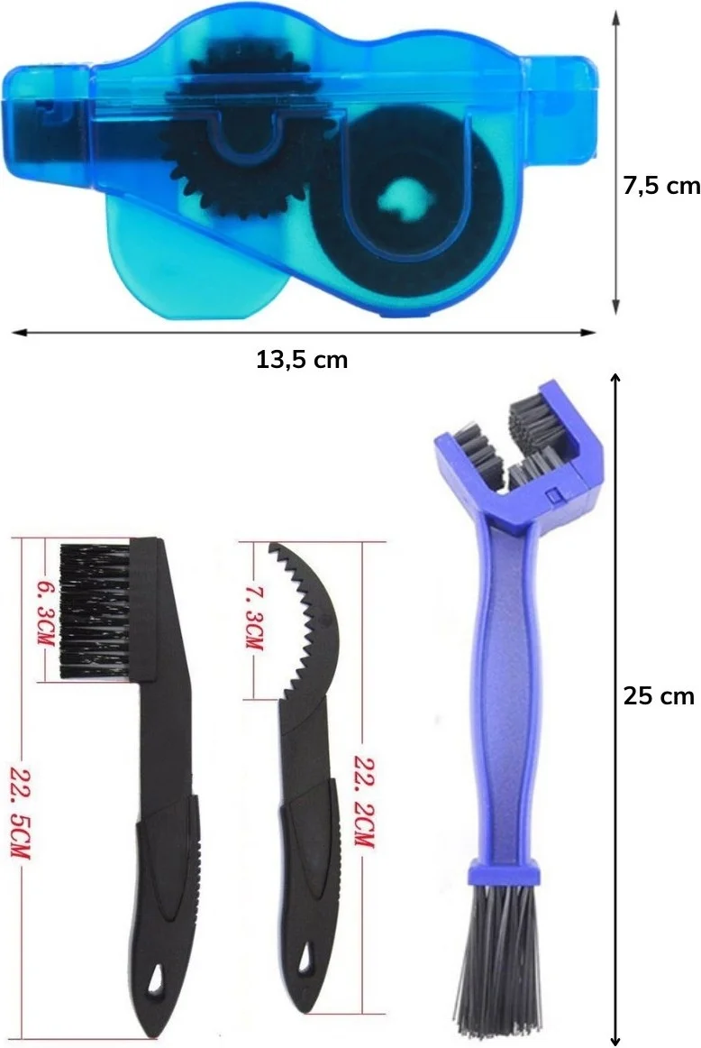 5 دي ام Bicycle Sprocket Protector Rust Remover Cleaning Brush Attachment Maintenance Set 4 Pieces