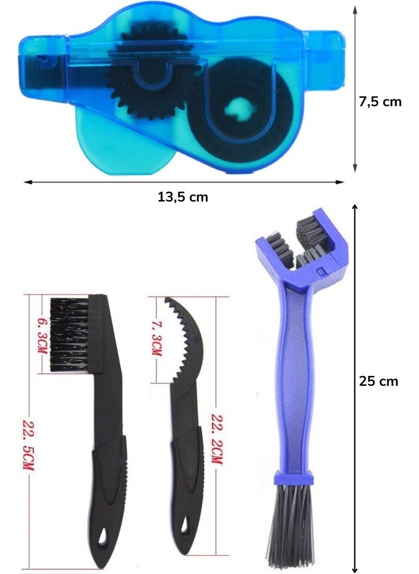 5DM - Bicycle Sprocket Protector Rust Remover Cleaning Brush Attachment Maintenance Set 4 Pieces - Image 1