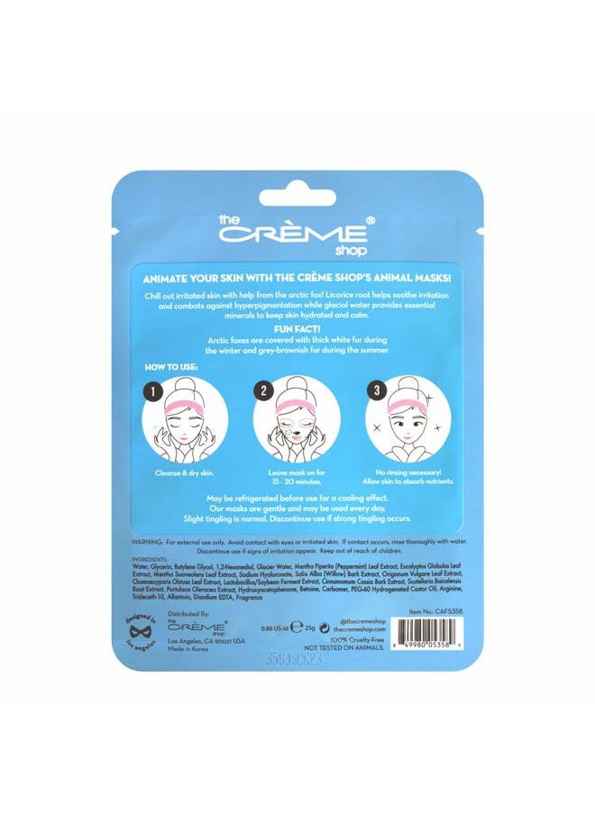 The Crème Shop The Creme Shop Animal Sheet Mask, Korean, Hydrating, Collagen, Vitamin C, Anti-Aging - Pack of 3 - Infused with Hydrating & Cooling Glacial water  - Image 3