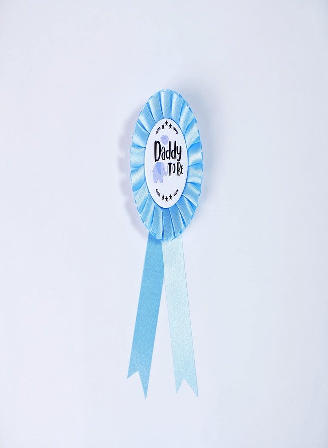 PATICARRY HAPPYLAND Baby Boy Shower Decorations Baby Blue Elephant Tinplate Badge Mommy to Be and Daddy to Be Baby Shower - Image 5