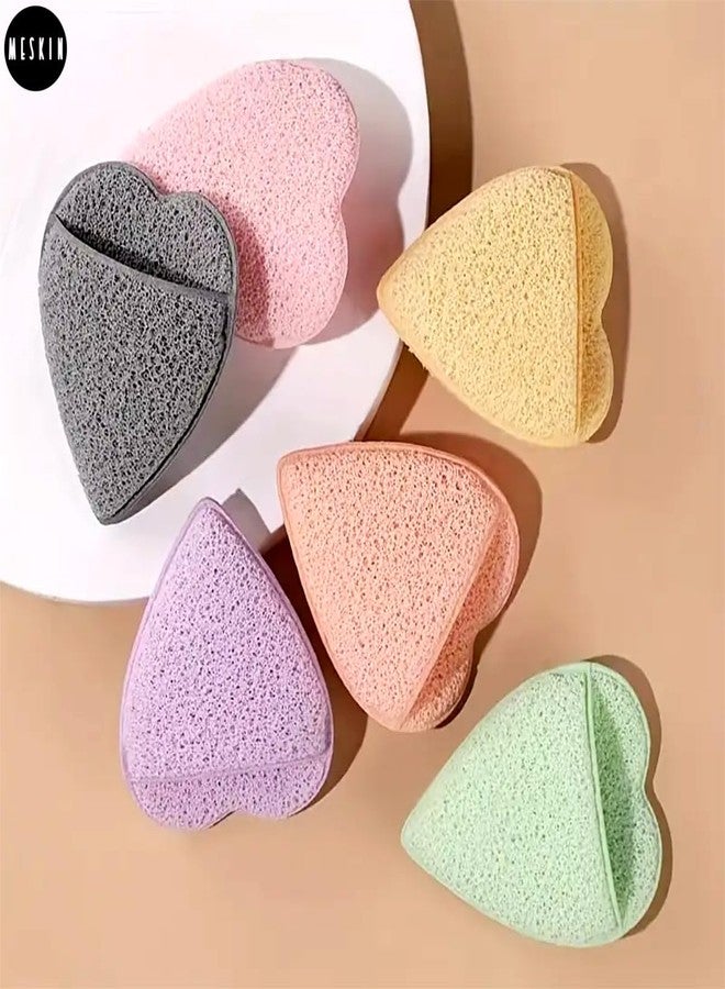 MeSkin Deep Pore Cleansing Facial Sponge - Gentle Exfoliation for Blackhead Removal - Heart Shape Puff, Suitable for All Skin Types, Reusable and Effective (Multicolor, Pack of 1) - Image 3