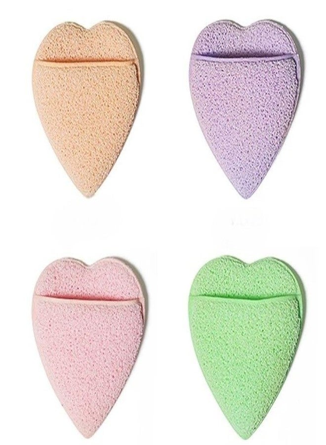 MeSkin Deep Pore Cleansing Facial Sponge - Gentle Exfoliation for Blackhead Removal - Heart Shape Puff, Suitable for All Skin Types, Reusable and Effective (Multicolor, Pack of 1) - Image 1