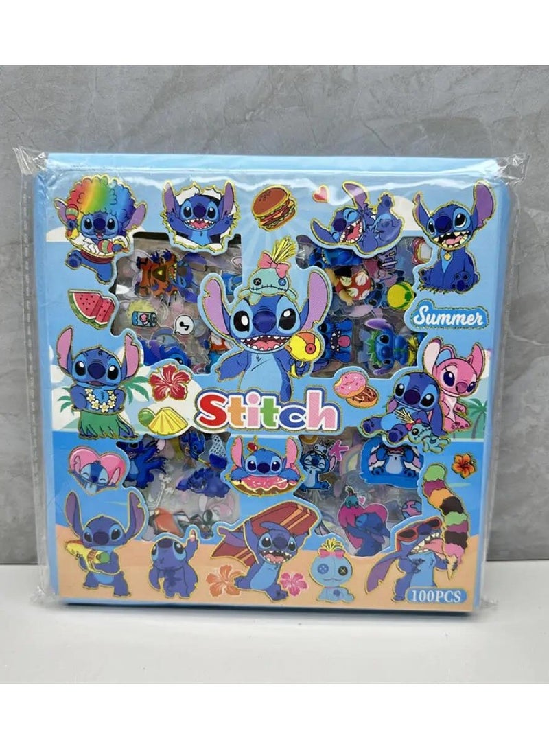 STITCH 100Pcs Kids Stickers Pack - Cartoon Theme Cute Characters - Stitch Stickers - Adults Waterproof Vinyl Toys - Image 1