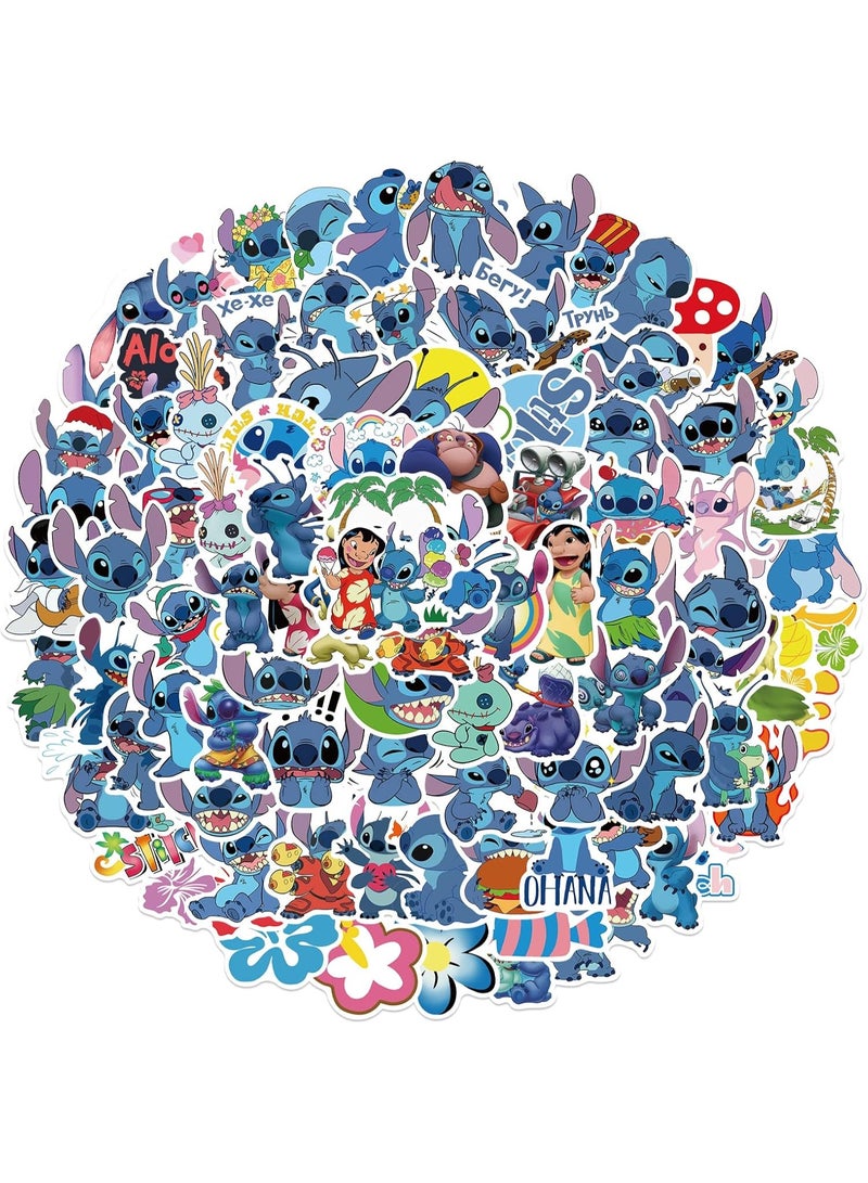 STITCH 100Pcs Kids Stickers Pack - Cartoon Theme Cute Characters - Stitch Stickers - Adults Waterproof Vinyl Toys - Image 2