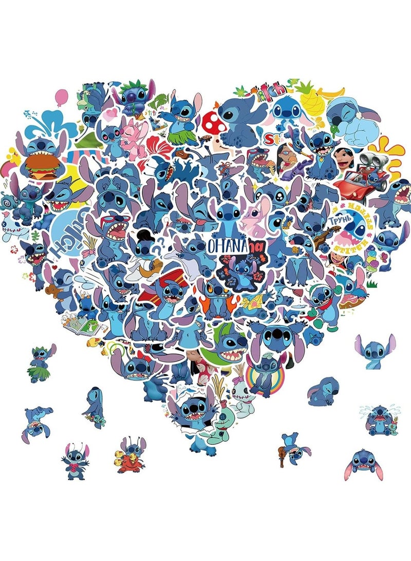 STITCH 100PCS Stitch and Lilo Cute Kawaii Stickers - for Water Bottles, Laptop, Phone, Tablet, Notebook, Tumbler - Reusable Vinyl Stickers and Decals - Gift for All - Image 2