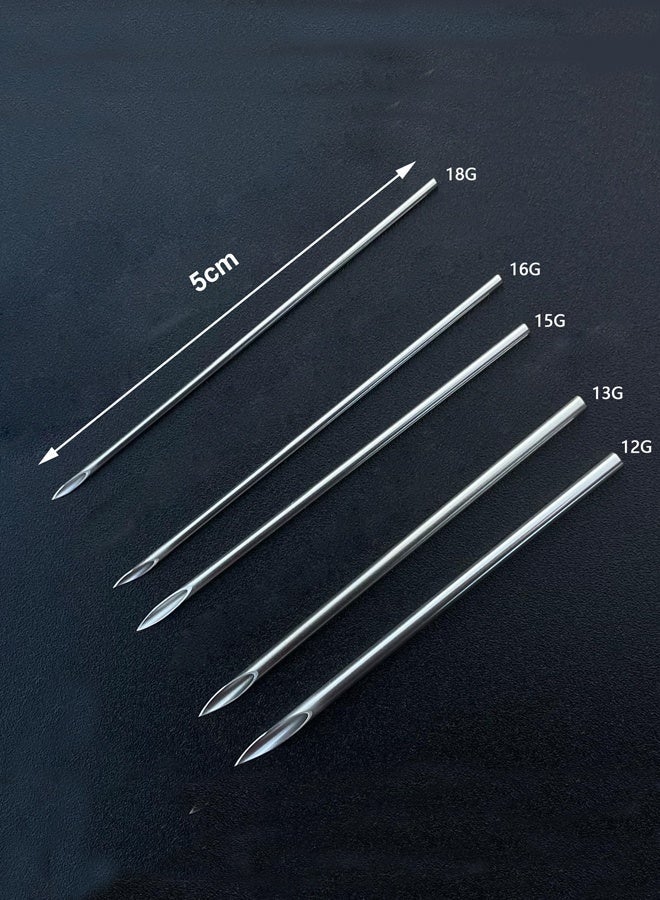 YallaBuy 100PCS Sterile Surgical Steel Piercing Needles, Disposable 12G 13G 15G 16G 18G Body Piercing Needles for Ear, Navel, Eyebrow, Lip, and Nipple Piercing - Image 2