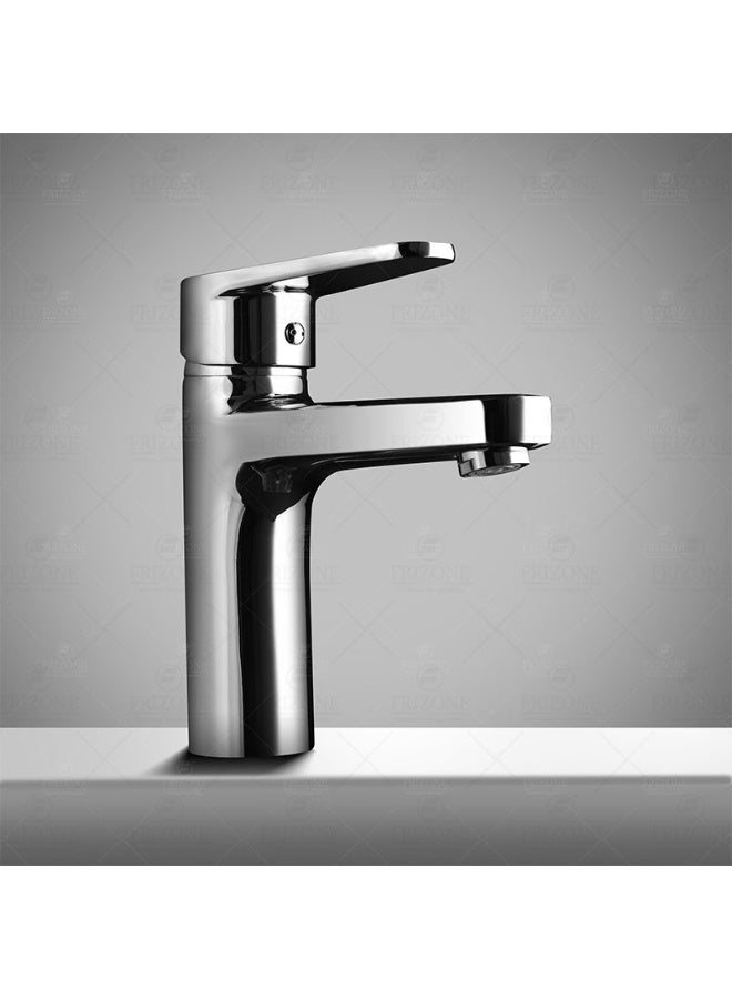 FRIZONE Basin Mixer with Popup Waste FL01 – Chrome Finish, Stylish Bathroom Sink Tap, Modern Water-Saving Faucet - Image 2