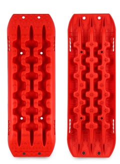PENG GENERAL Recovery Traction Tracks Mat for 4x4 Off Road Sand Snow Mud Track Tire Ladder Slim Set of 2 Red  - Image 1