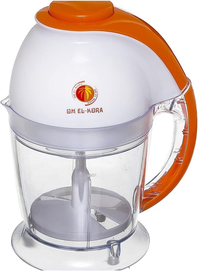 Generic - 200W meat grinder and vegetable chopper with egg and cream beater. Suitable capacity: 1 liter cup, ideal for small and medium quantities of ingredients. Sharp cutting blade: Equipped with a sharp cutting blade that provides efficient cutting performance for quick applications. - Image 1