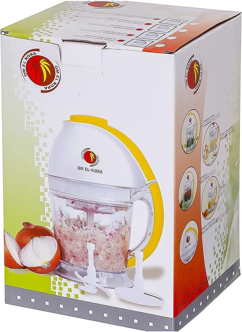 Generic - 200W meat grinder and vegetable chopper with egg and cream beater. Suitable capacity: 1 liter cup, ideal for small and medium quantities of ingredients. Sharp cutting blade: Equipped with a sharp cutting blade that provides efficient cutting performance for quick applications. - Image 1