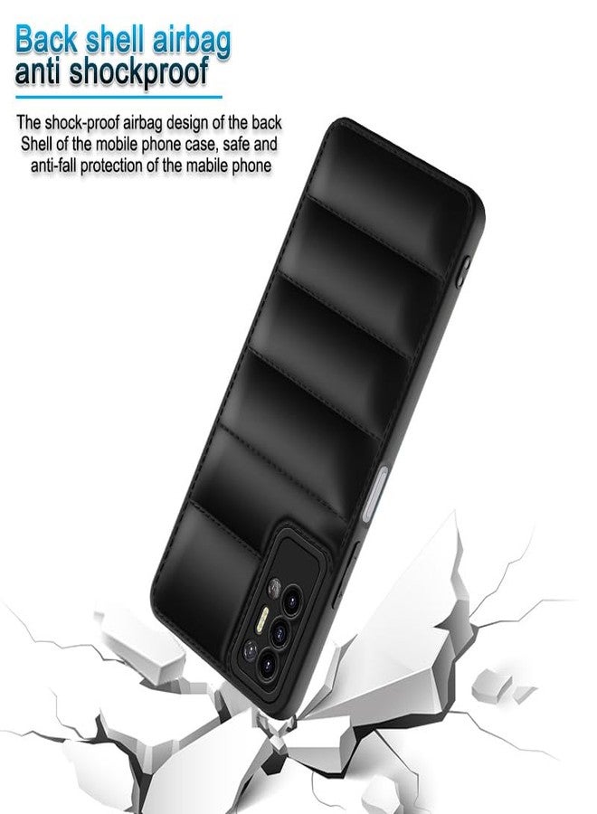 Plus Puffer Case Camera Protection Soft Back Cover for Tecno Pova 2 - Black - Image 4