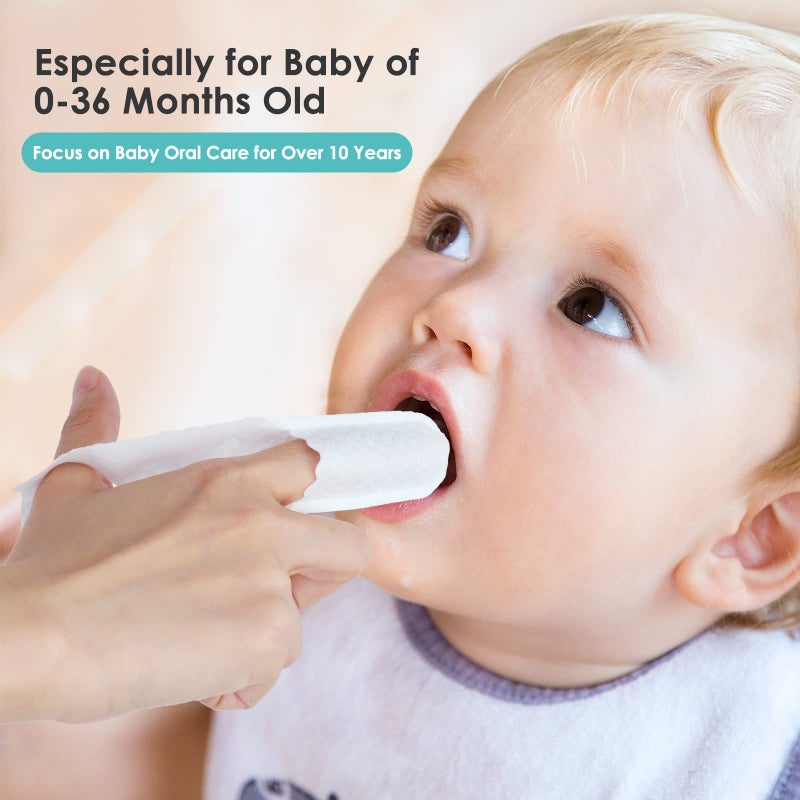 dearlomum Toddler Baby Dry Wipes, Newborn Tongue Cleaner, 60PCS Disposable Infant Wipes Clean Mouth,Gauze Gum Cleaner Toothbrush Baby Oral Cleaning Stick Dental Care for 0-36 Month - Image 5