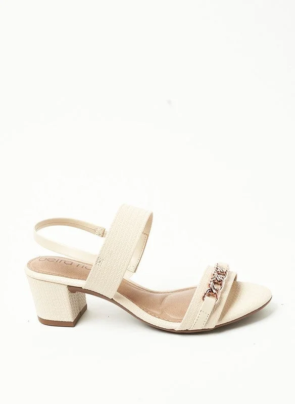 Beira Rio Ladies Sandals With Back Strap Cream | Made In Brazil