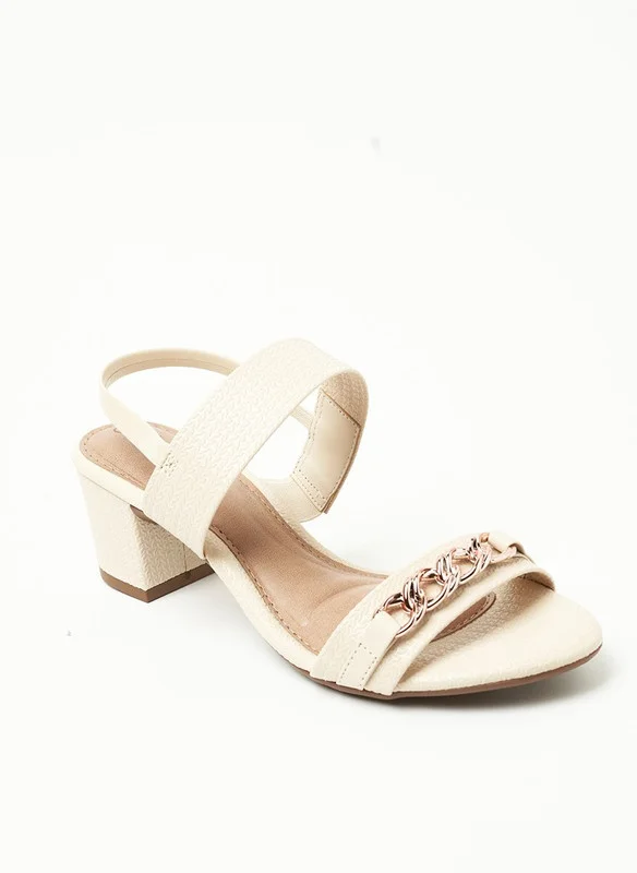 Beira Rio Beira Rio Ladies Sandals With Back Strap Cream | Made In Brazil