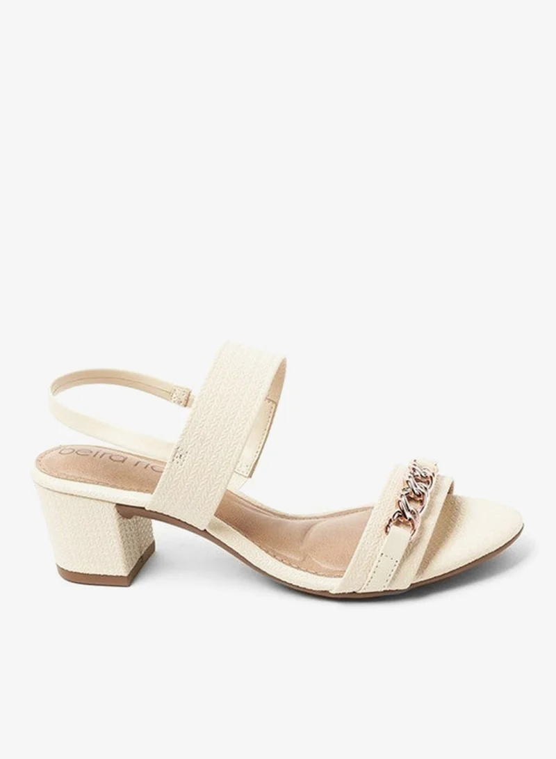 Beira Rio  Beira Rio Ladies Sandals With Back Strap Cream | Made In Brazil for Women | Best Price UAE