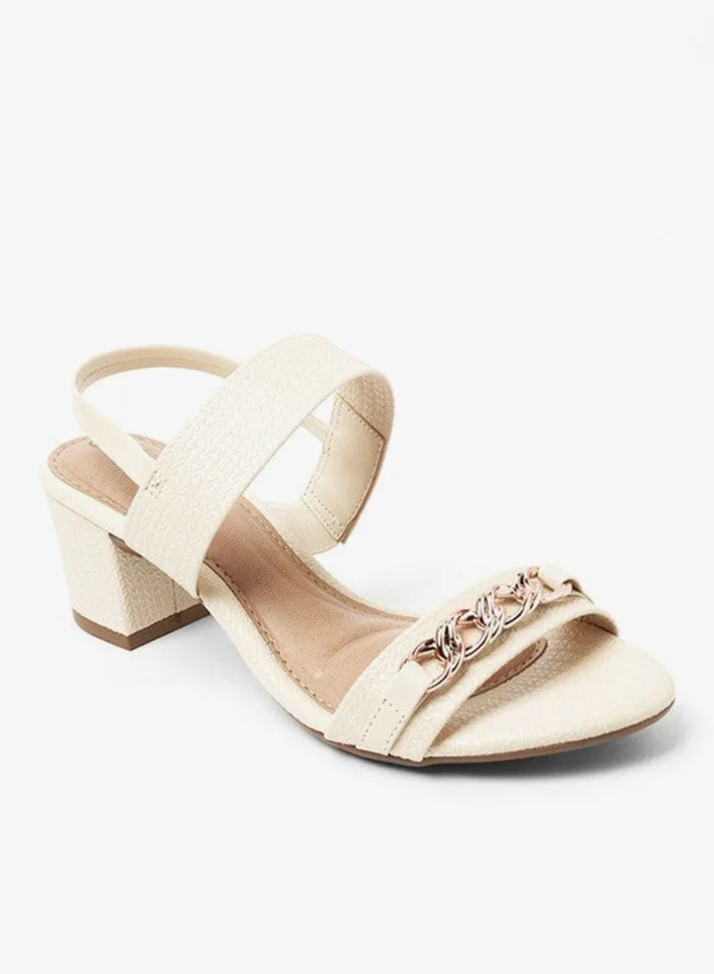 Beira Rio Ladies Sandals With Back Strap Cream | Made In Brazil