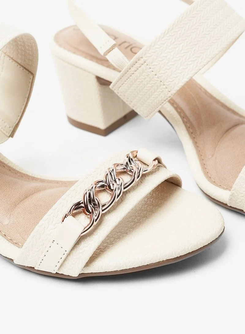 Beira Rio  Beira Rio Ladies Sandals With Back Strap Cream | Made In Brazil for Women | Best Price UAE