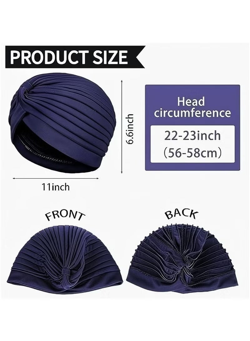 JOGAMS 6Pcs Set of Hijab Women Hats Headband Islamic Hijab Hat Turban Muslim Inner Hijab Scarf Bottom Cap Soft Knit Cap Tube Cap  - Image 2