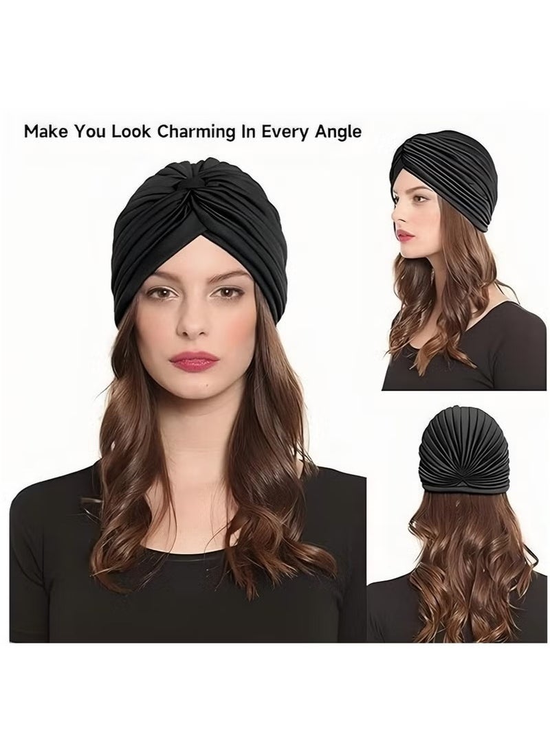 JOGAMS 6Pcs Set of Hijab Women Hats Headband Islamic Hijab Hat Turban Muslim Inner Hijab Scarf Bottom Cap Soft Knit Cap Tube Cap  - Image 4