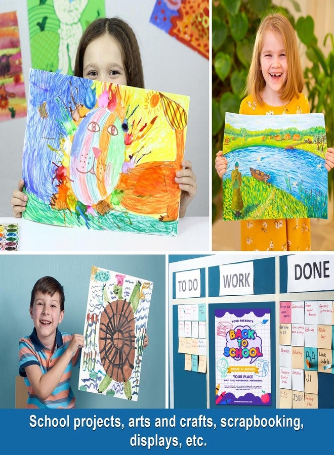 rookea 10 Pcs 22" x 28" Poster Board White Poster Paper Bulk, ROOKEA 250 GSM Thickness Vision Boards Smart Poster Board for School Arts Craft Projects Presentations Drawing Scrapbooking Blank Graphic Display - Image 5