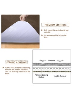 Generic Floor Chair Mat, Adhesive Non-slip Office Home Desk Chair Mat, Carpet Floor Scratches Protector, Grey  - Image 3
