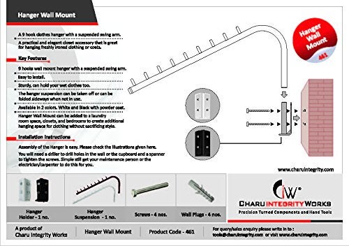 CiW Clothes Hanger Wall Mount Black - Image 2
