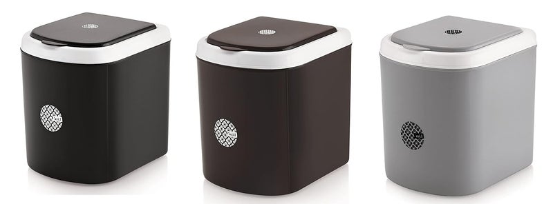 Nabhya Combo Of 3 Mini Waste Bin Disposal Dustbin for Car Office Desk and Home Use BlackGreyBrown - Image 1