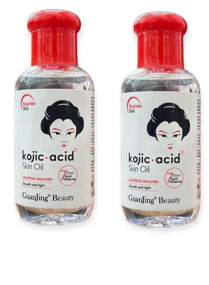 GUANJING 2 Piececs  of Kojic Acid Skin Oil 75 ml