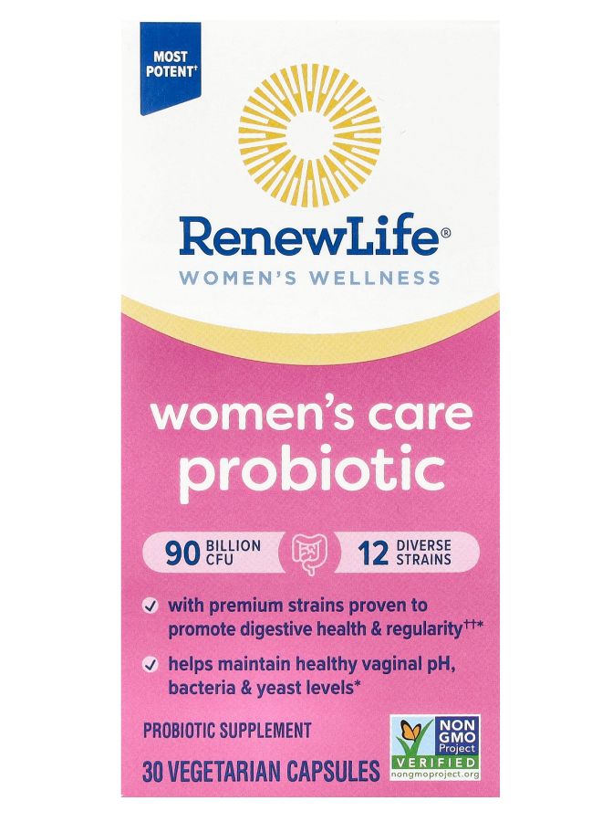 مكمل بروبيوتيك لرعاية النساء 90 مليار CFU 30 كبسولة نباتية