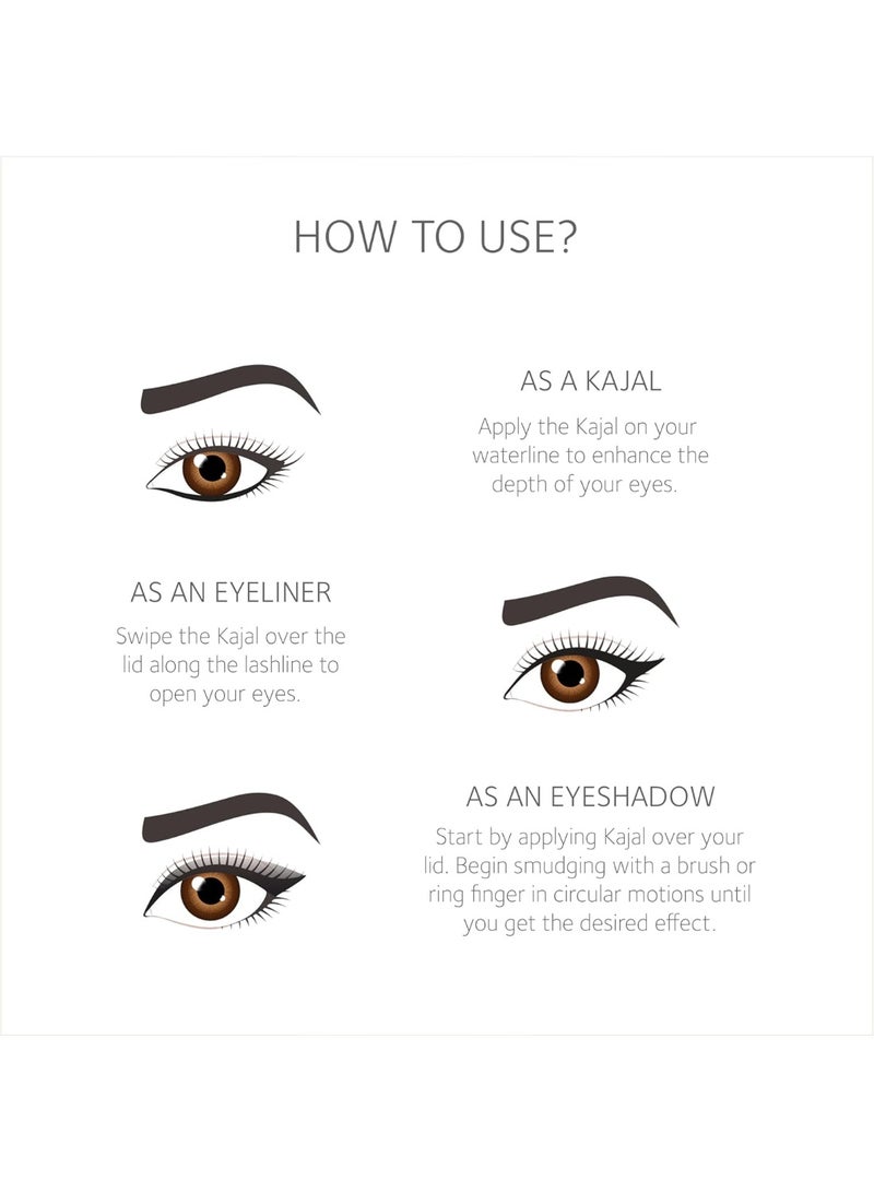 SoulTree 011 Pure Black Kajal, 3g - Image 3