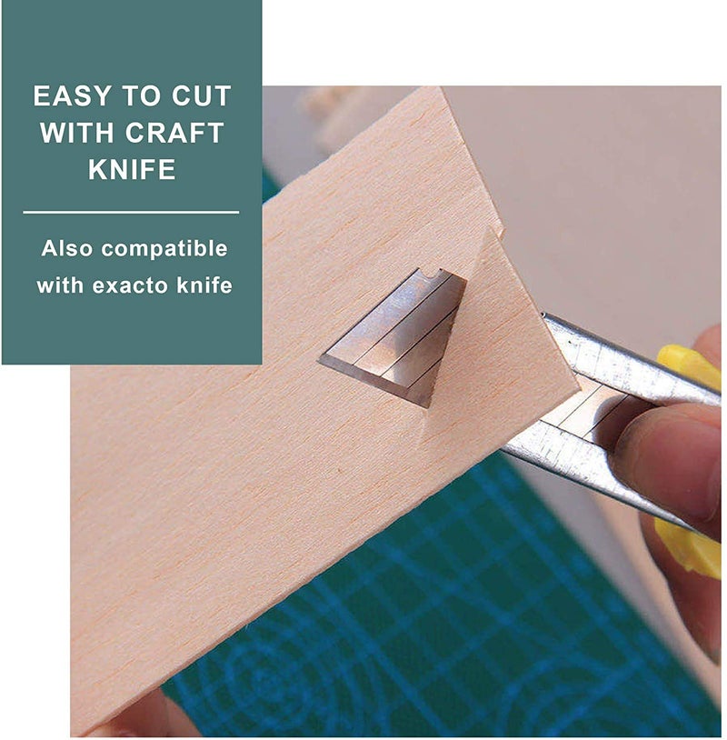Craftiff 12 Sheets 8x4 Inch Unfinished Balsa Wood Sheets Thick for Crafts Hobby- 2mm Thick by Craftiff - Image 4
