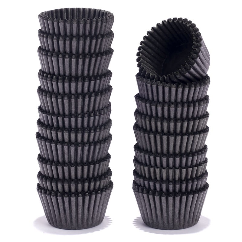 NUOMI Super Mini Paper Baking Cups 1 Inch Cupcake Liners 1000 Pieces Muffin Wrappers Brown