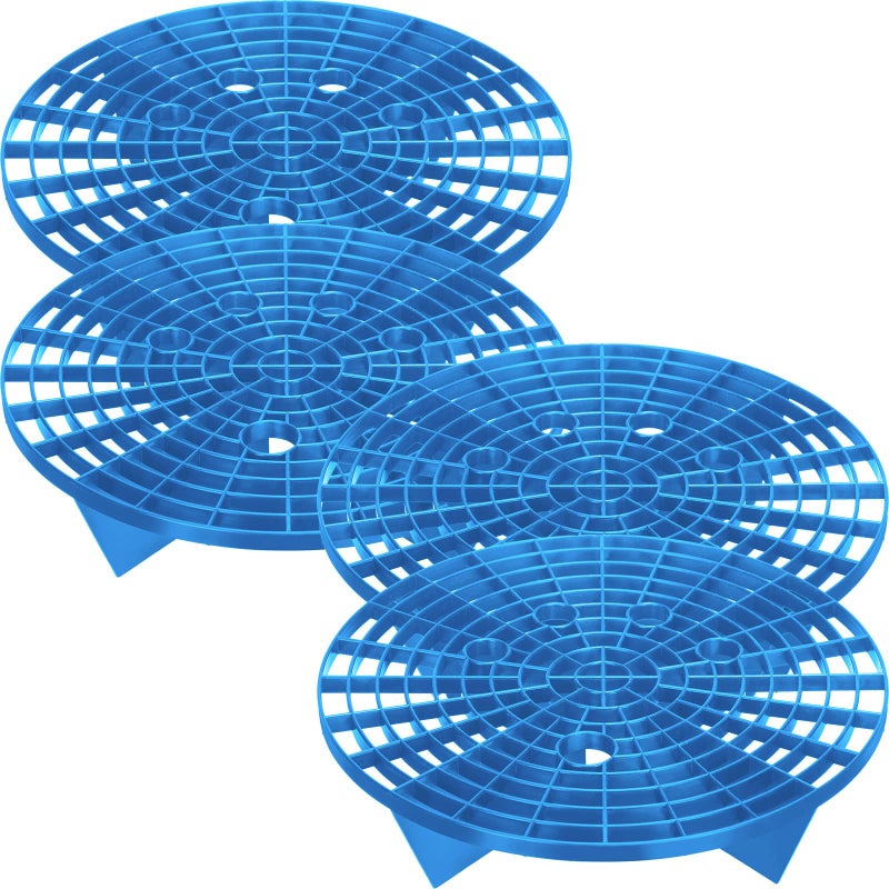 Tallew Car Wash Bucket Insert Grit Traps for Car Washing Detailing Kit Accessories Cleaning Tool Fits 12 Inch Diameter Bucket or 35 GallonBlue4 Pieces