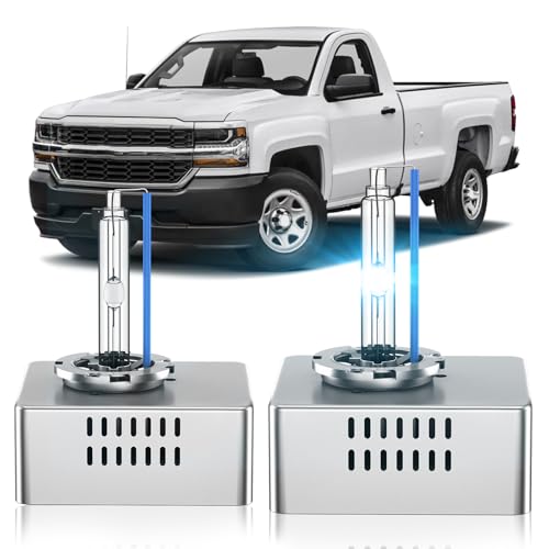 SENROBO Fit for Chevrolet 20162018 Chevy Silverado 1500 LT LTZ LS WT 20182021 Chevy Equinox D5S HID Xenon Headlight Bulbs 350 Brightness High Low Beam Light Bulb 8000K White Blue Pack of 2 - Image 1