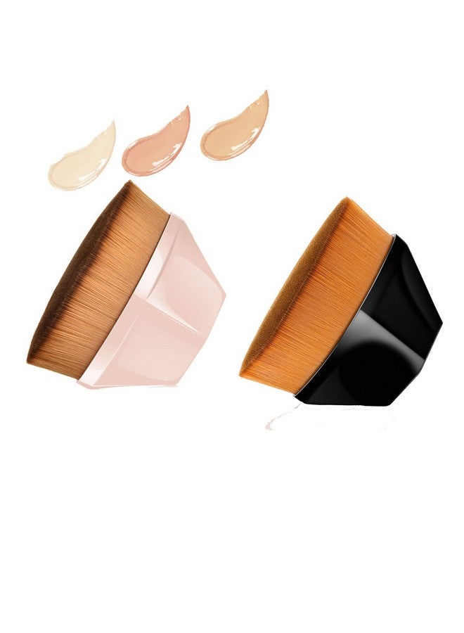 QUEMISS 2Pc Foundation Makeup Brushkabuki Magic Face Momma Brush Flat Top Highdensity Multifunctional For Flawless Powder - Image 1
