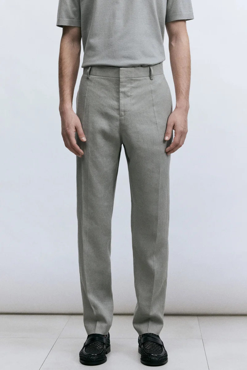 H&M Slim Fit Linen suit trousers