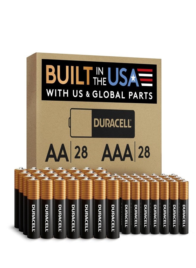 Duracell Coppertop AA + AAA Batteries, 56 Count (Pack of 1), Re-closable Pack for Easy Access and Organized Storage, 1 pack contains 28 Double A Batteries and 28 Triple A Batteries - Image 1