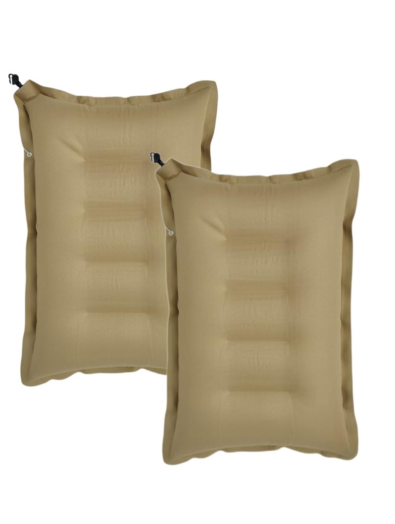 RAV Cotton Travelling Pillow Comfortable PortableNeck SupportLightweight Compact Travelling in Train BusFlight Camping Hostel and Office Pack of 2 Color Brown - Image 4